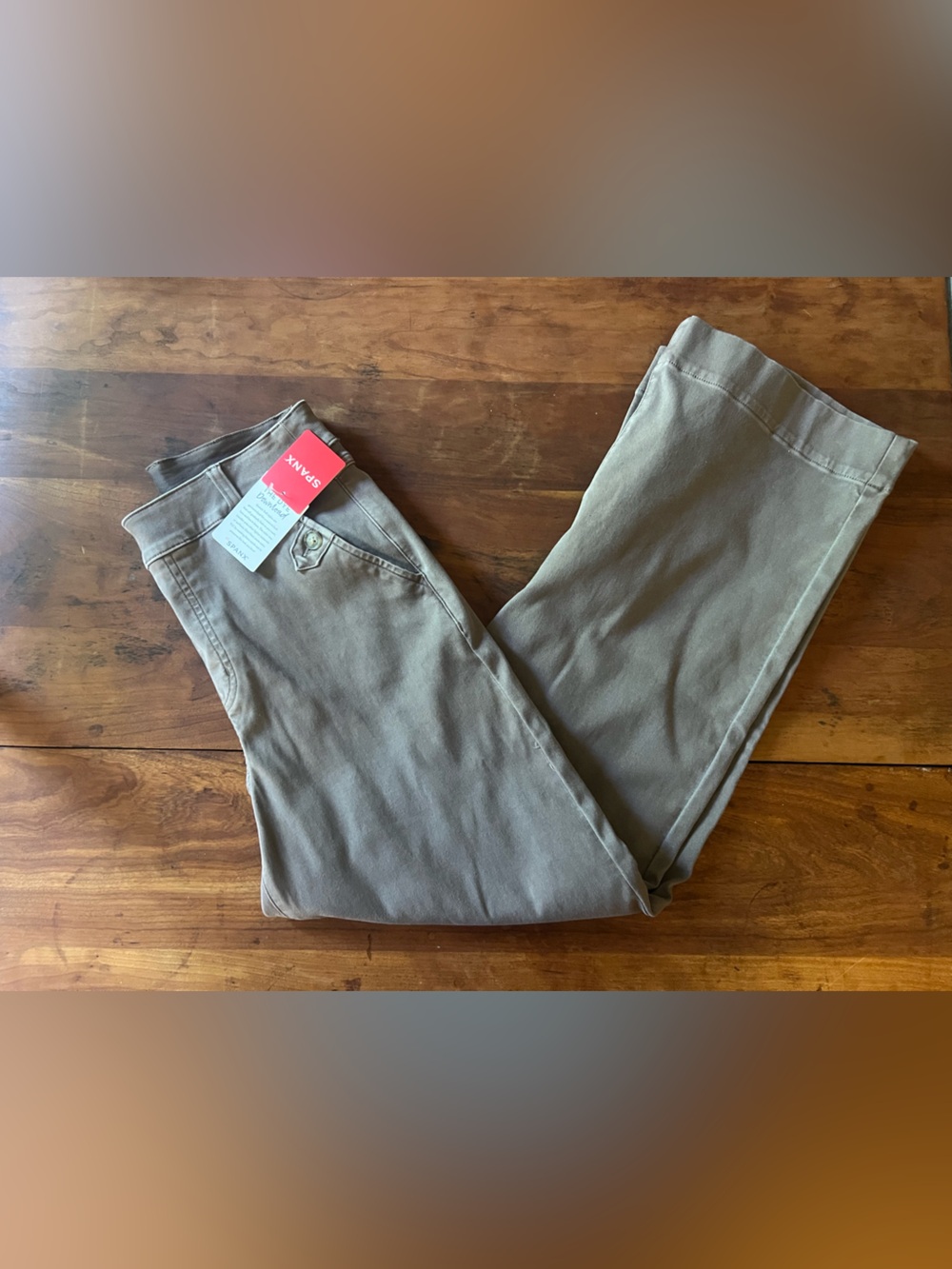 SPANX—Stretch Twill Cropped Wide Leg Pant in Smoke Trouser Classic Capsule—S - Picture 10 of 10